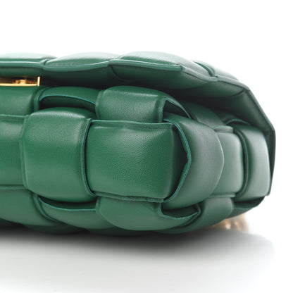 Bottega Veneta Lambskin Maxi Intreccio Padded Chain Cassette Crossbody Bag Racing Green 8 of 8