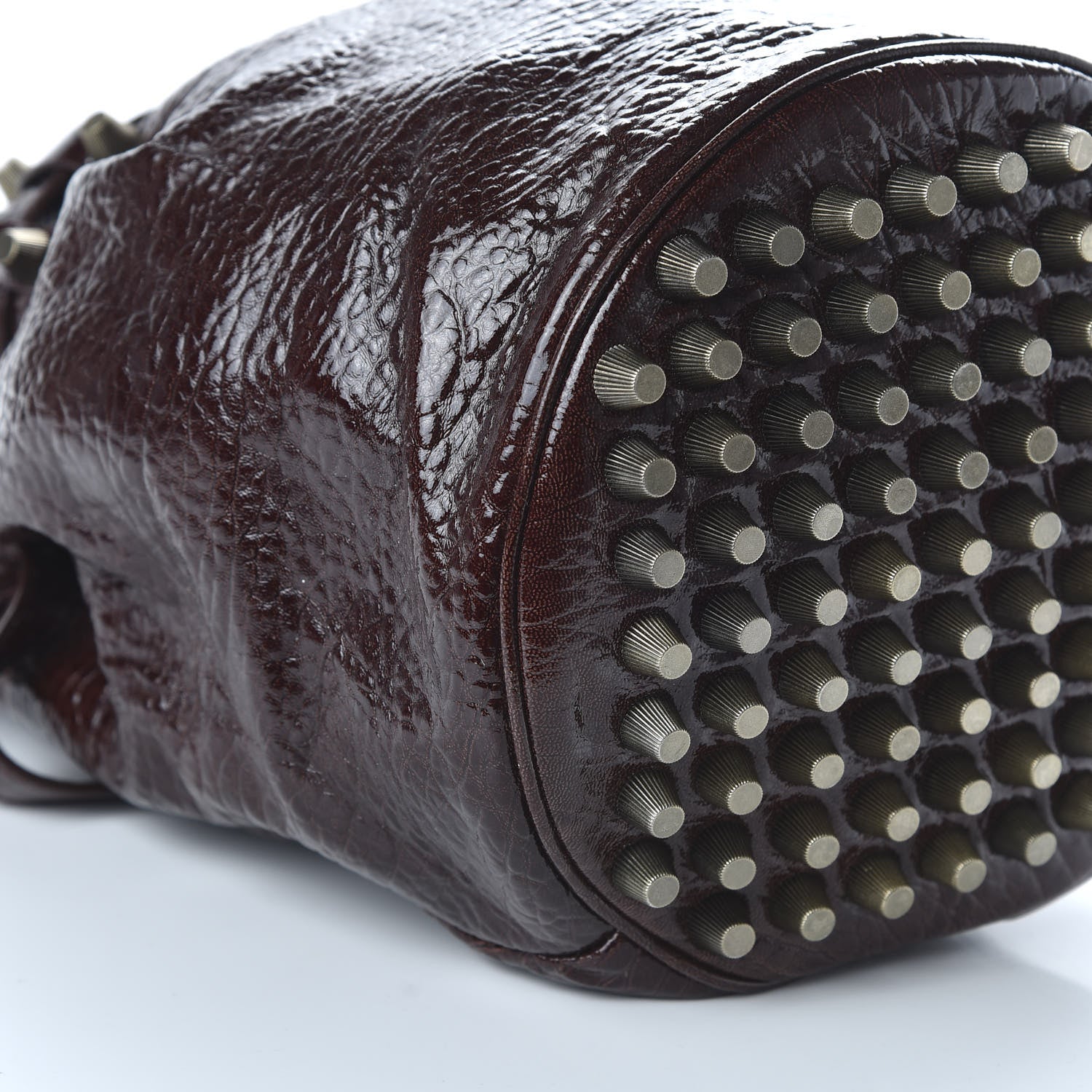 Alexander Wang Patent Diego Bucket Beet Gunmetal Hardware 6 of 10