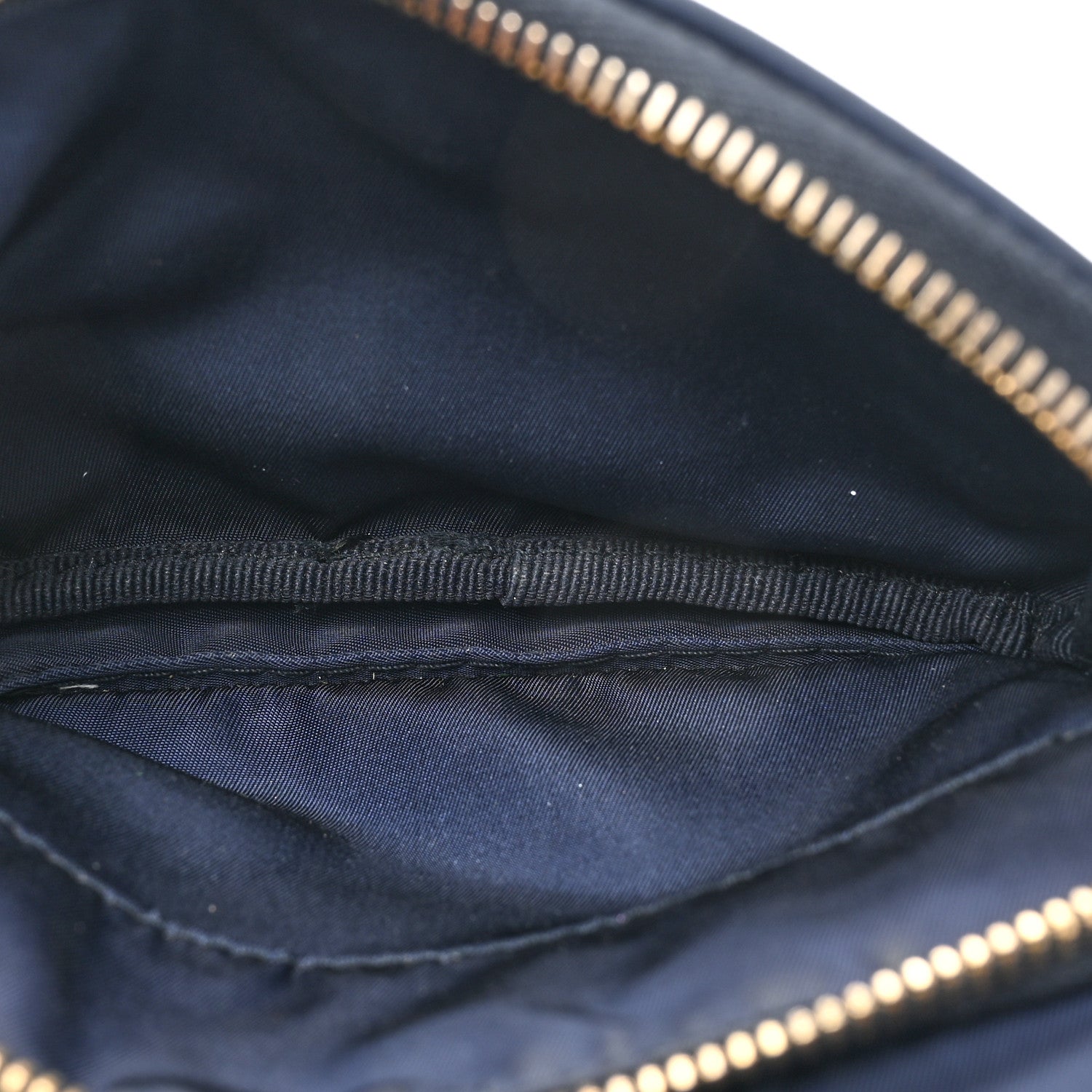 Prada Saffiano Tessuto Nylon Mini Bucket Crossbody Bag Navy 6 of 10