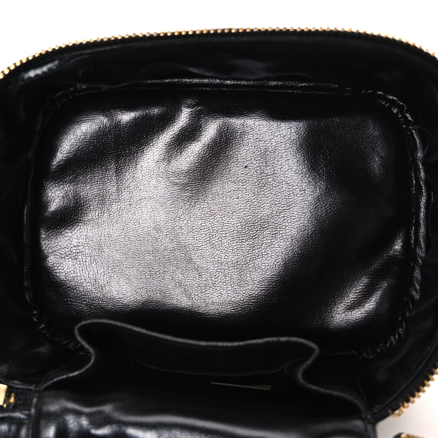 Chanel Lambskin Diamond Stitched Top Handle Vanity Case Black 5 of 8