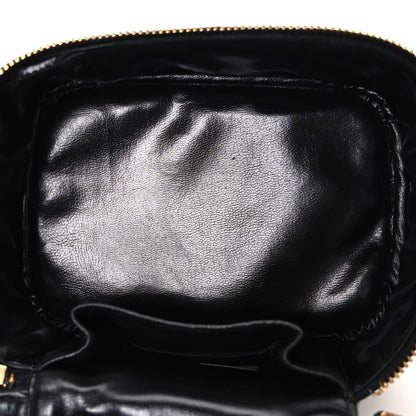 Chanel Lambskin Diamond Stitched Top Handle Vanity Case Black 5 of 8