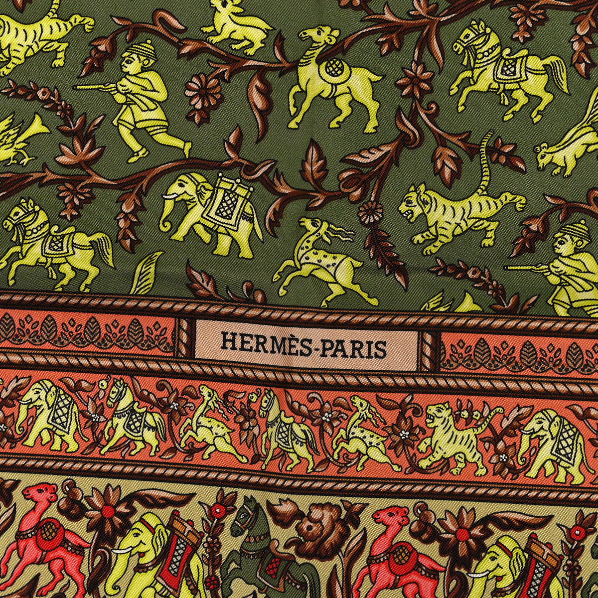 Silk Chasse en Inde Scarf 90