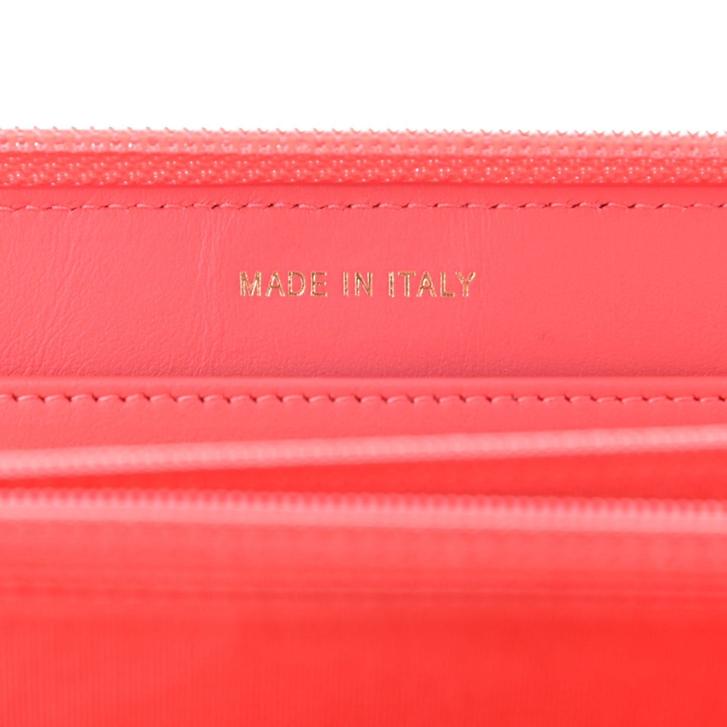 Caviar Quilted Large Boy Zip Around Wallet Coral