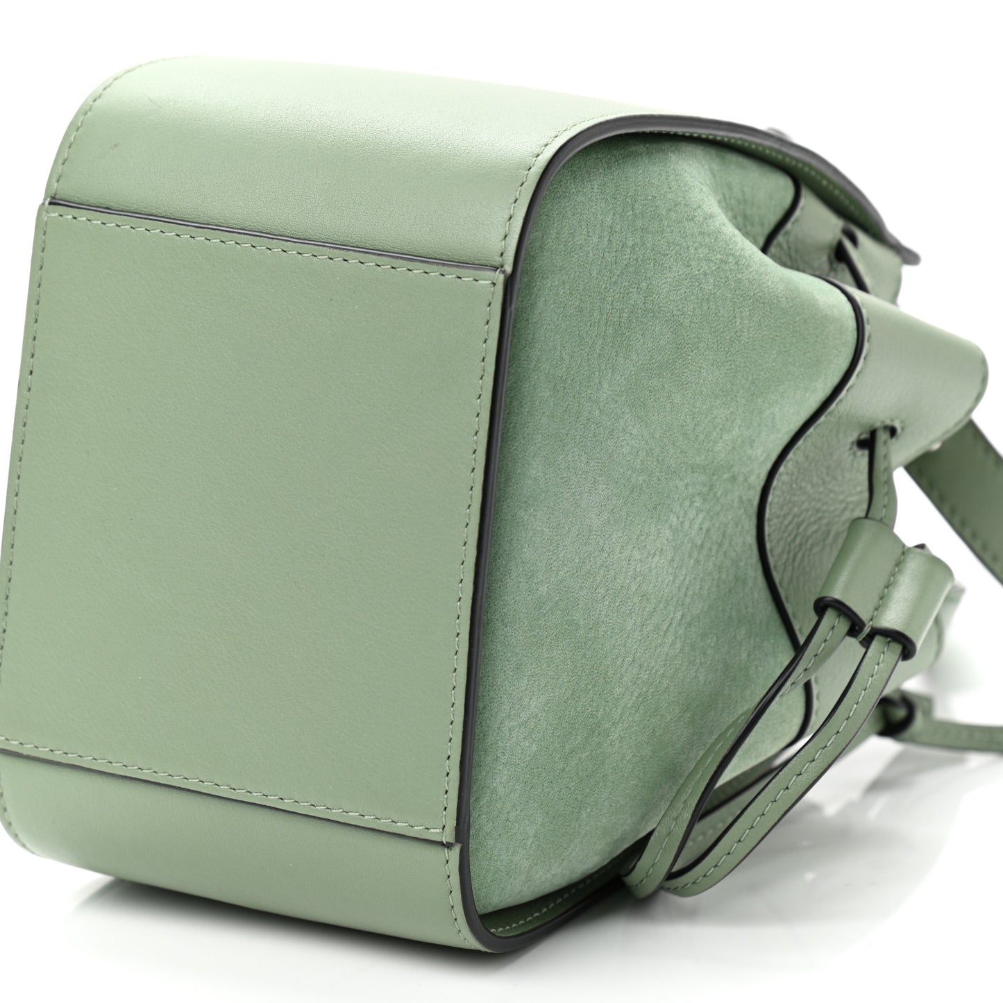 Calfskin Nubuck Mini Hammock Shoulder Bag Light Green
