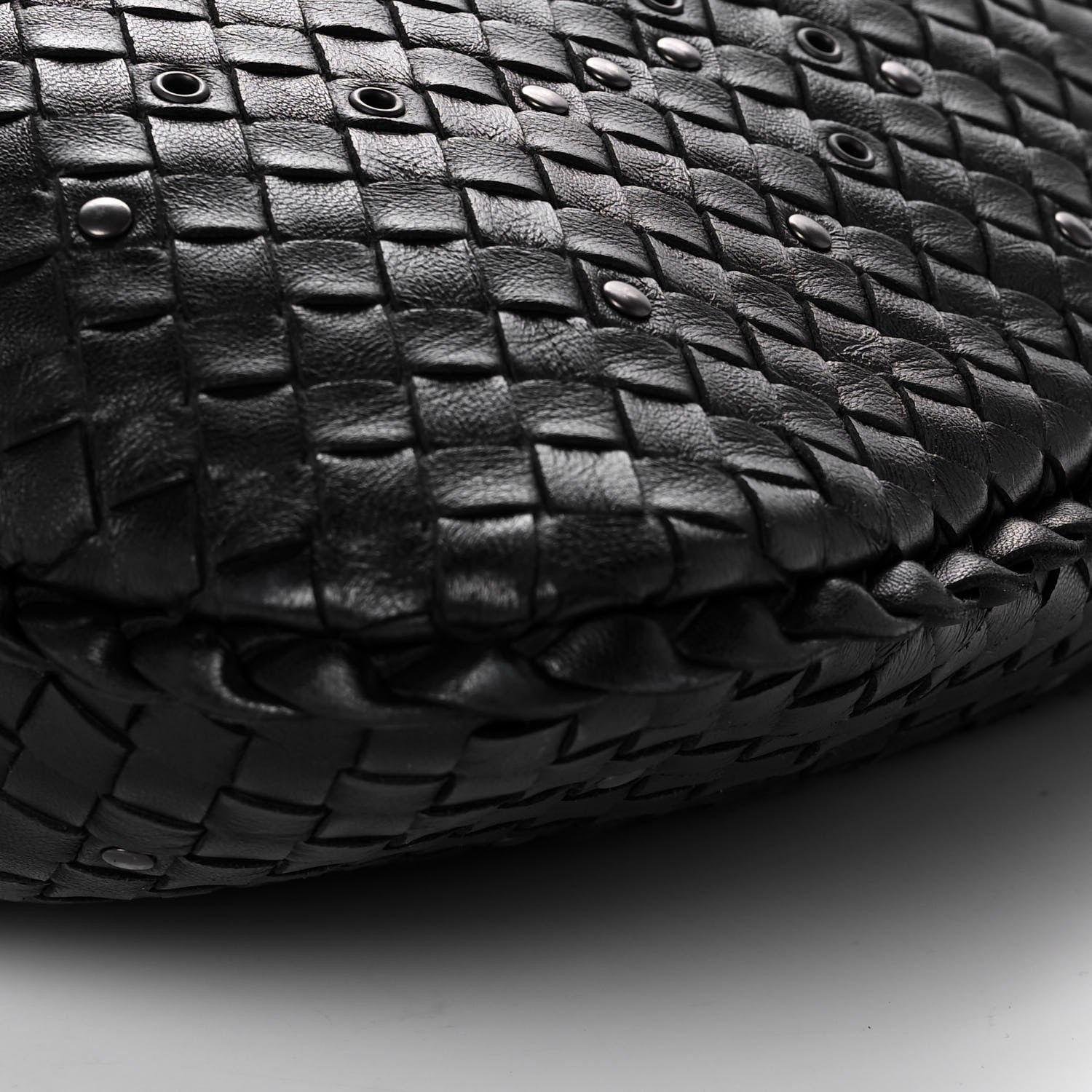 Bottega Veneta Nappa Intrecciato Studded Large Veneta Hobo Black 10 of 10