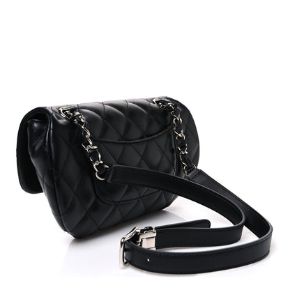 Chanel Calfskin Quilted CC Uniform Flap Belt Bag Black 2 of 10