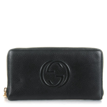 Gucci Calfskin Soho Zip Around Wallet Black 1 of 7