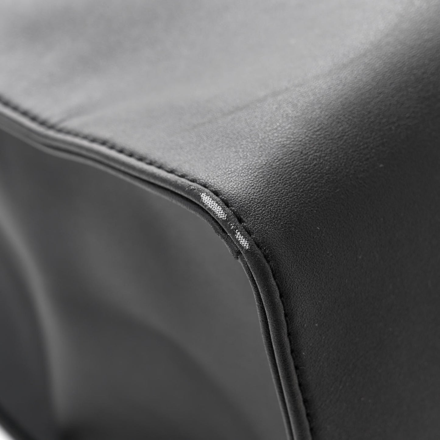 Vegan Leather Medium Shopping Bag Black