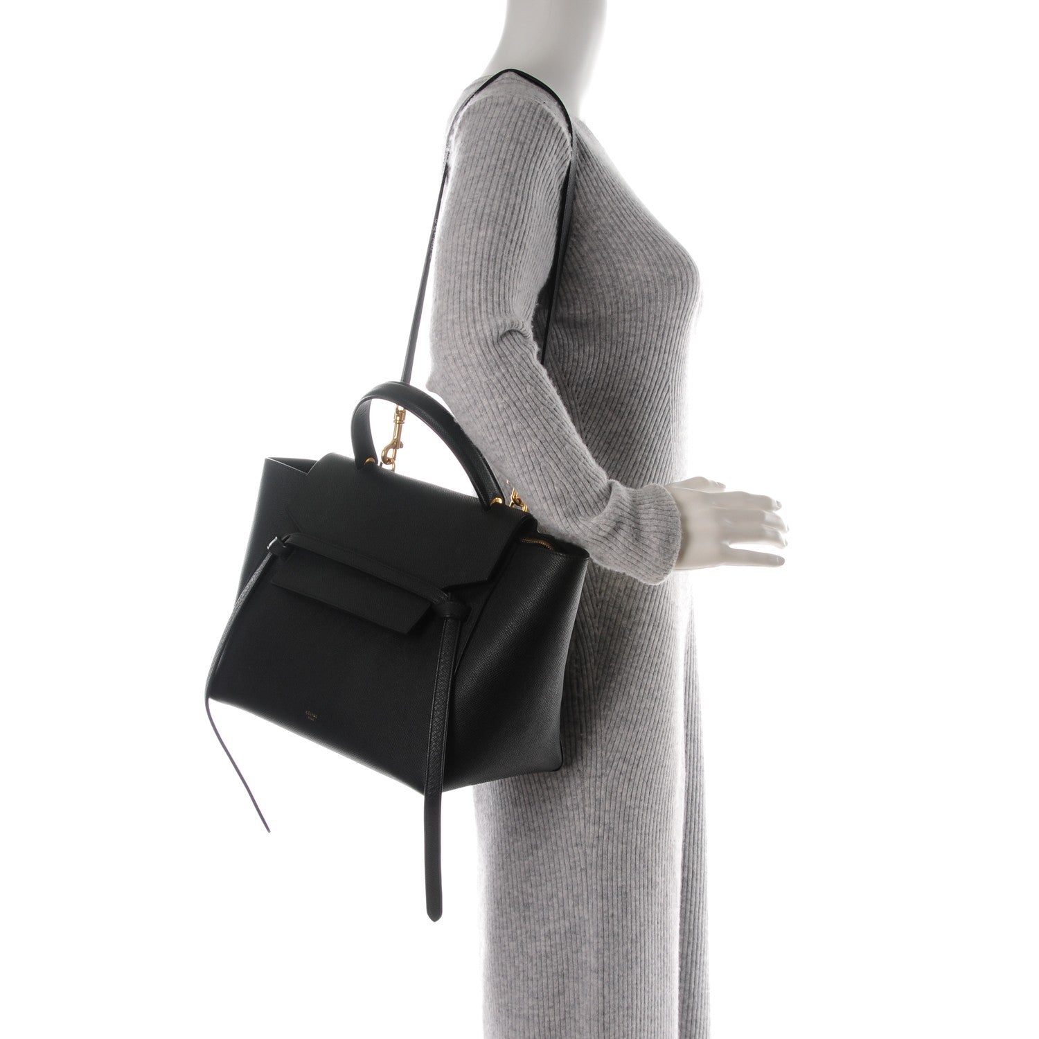 Celine Baby Grained Calfskin Mini Belt Bag Black 2 of 8