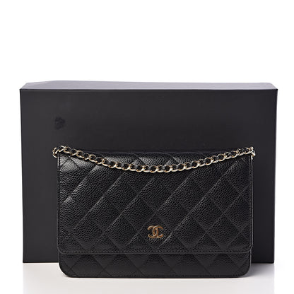 Chanel Caviar Quilted Wallet On Chain WOC Black 15 of 15
