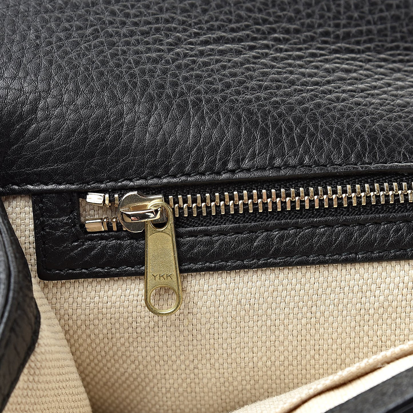 Pebbled Calfskin Medium Soho Clutch Black