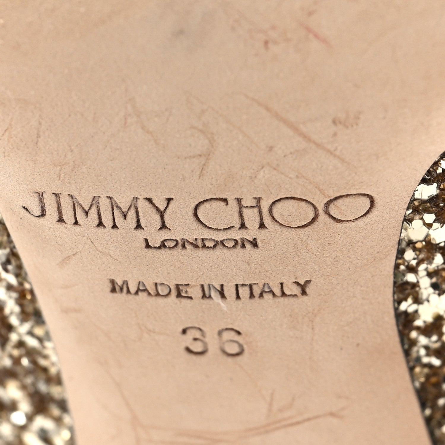 Jimmy Choo Glitter Embellished Romy 40 Pointy Toe Pumps 36 Black Gold 6 of 7
