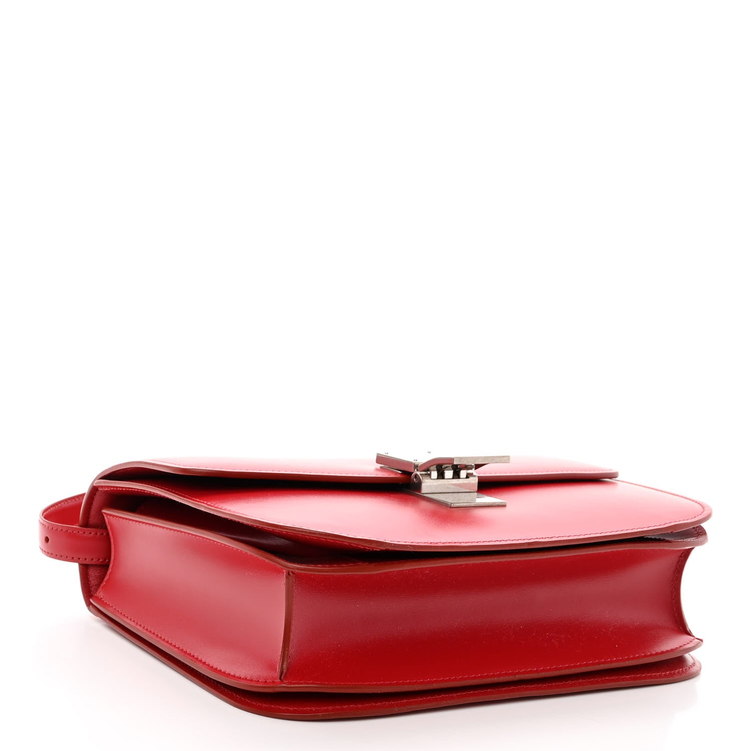 Celine Box Calfskin Medium Classic Box Flap Bag Red 4 of 11