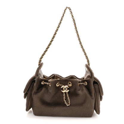 Chanel Pony Hair Mini Chanel 25 Handbag Dark Khaki 1 of 11