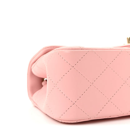 Chanel Lambskin Quilted Mini Rectangular Flap Light Pink 9 of 11