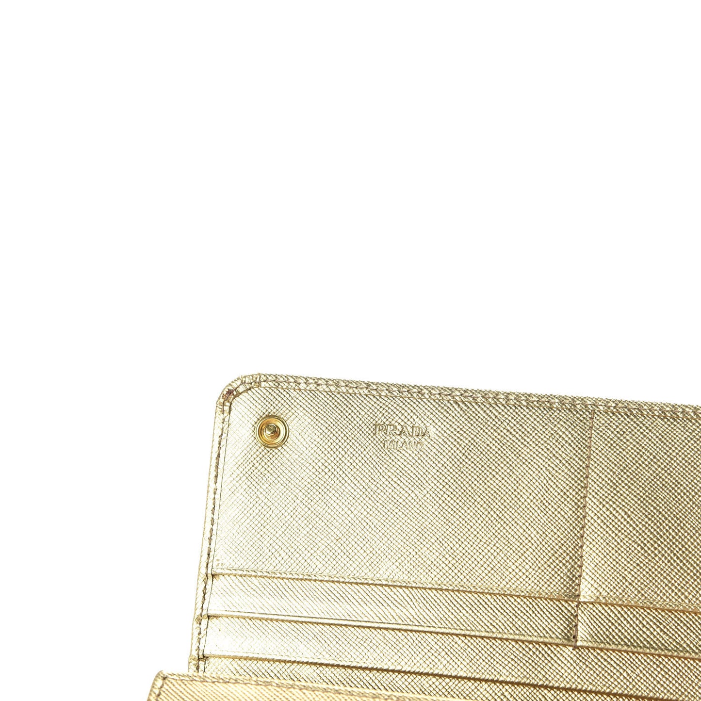Saffiano Metal Continental Flap Wallet Platino