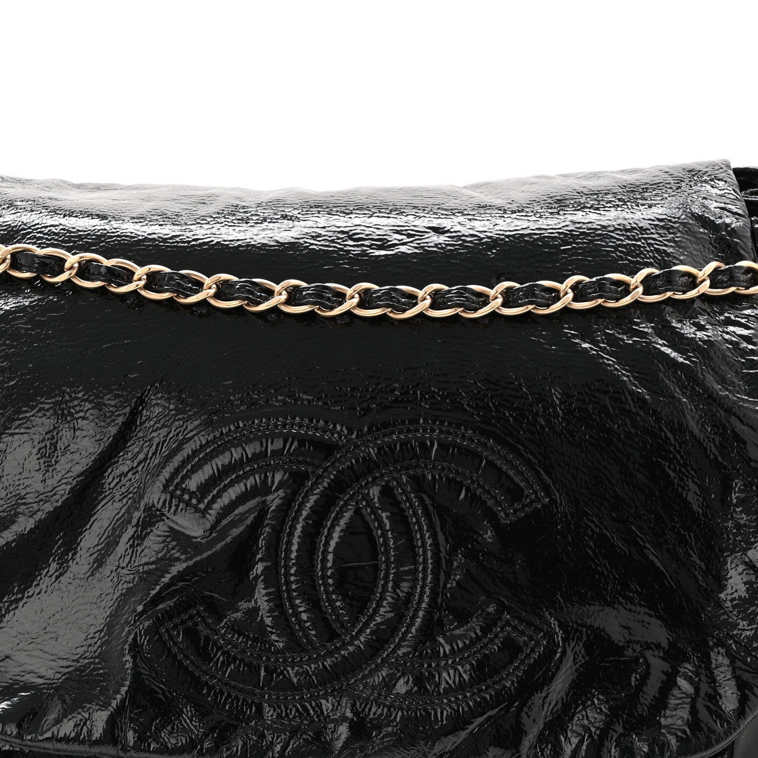 Chanel Vinyl Medium Rock and Chain Flap Black 1855067 – FASHIONPHILE