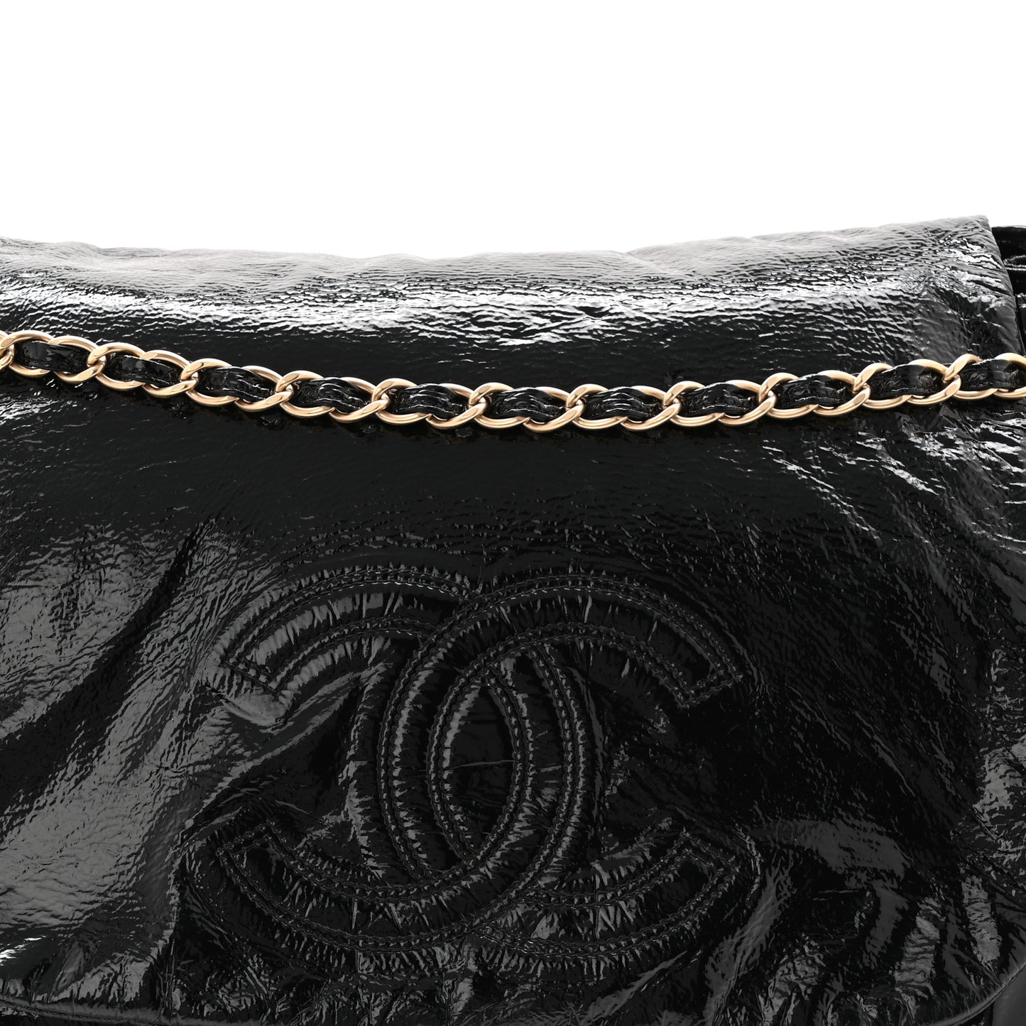 Vinyl Medium Rock and Chain Flap Black