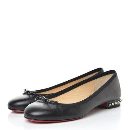 Christian Louboutin Shiny Nappa La Massine Flats 38 Black 3 of 15
