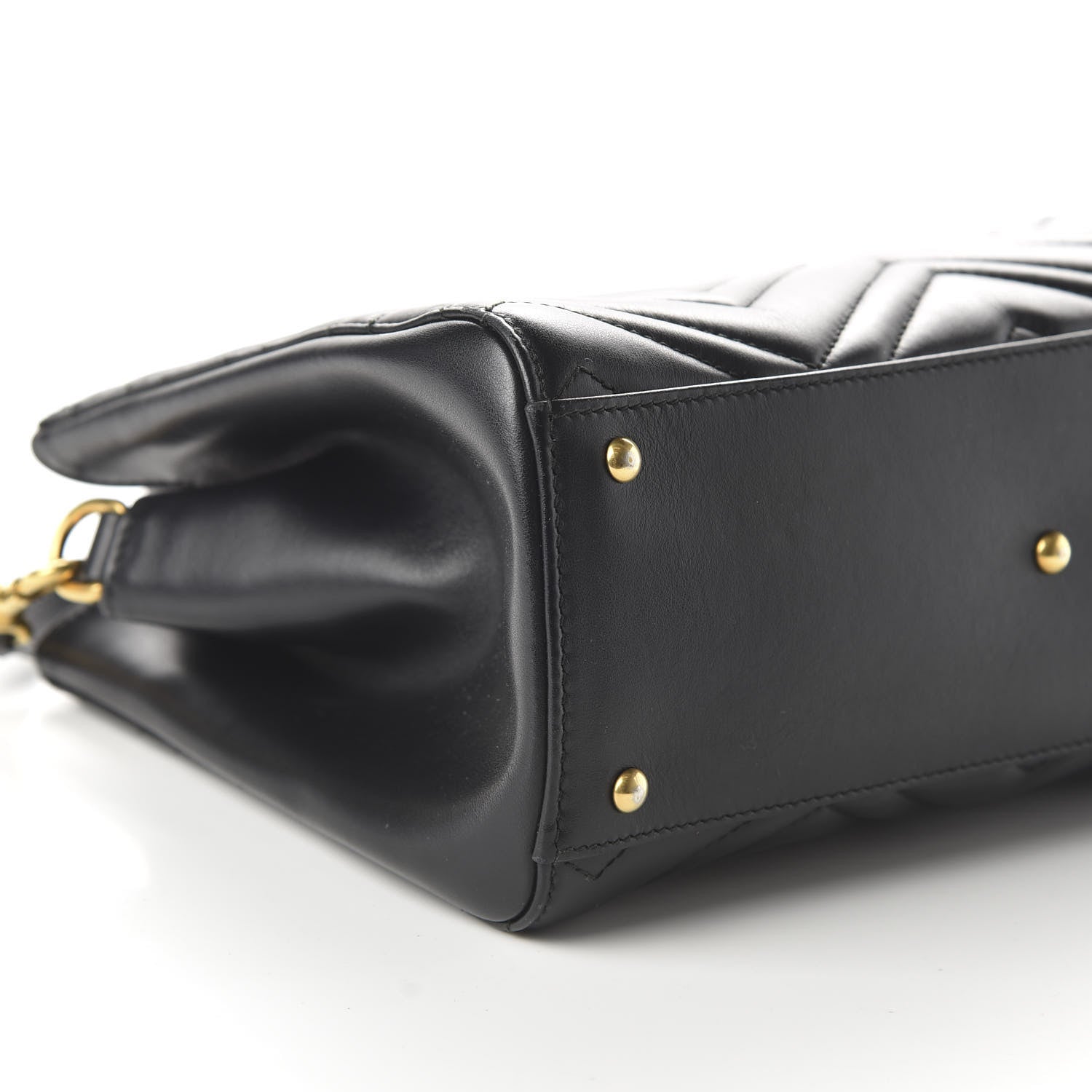 Gucci Calfskin Matelasse Small GG Marmont Tote Black 7 of 11