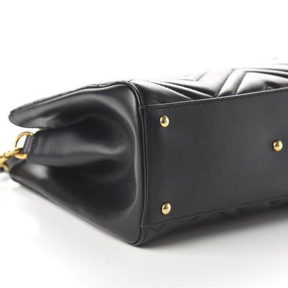 Gucci Calfskin Matelasse Small GG Marmont Tote Black 7 of 11