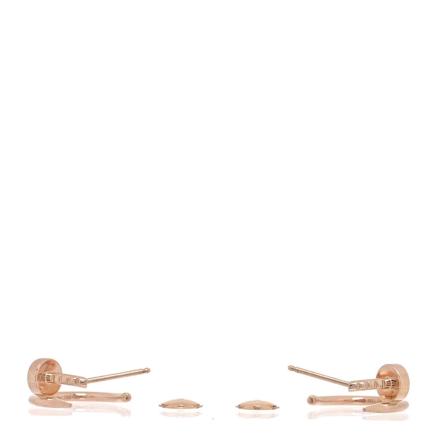 Cartier 18K Pink Gold Juste Un Clou Hoop Earrings 3 of 5