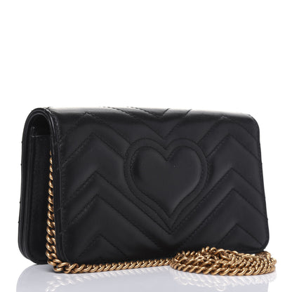 Gucci Calfskin Matelasse GG Marmont Mini Bag Black 3 of 14