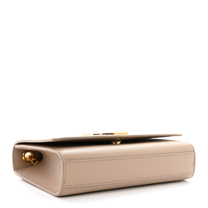 Saint Laurent Grain De Poudre Small Monogram Kate Satchel Dark Beige 4 of 10