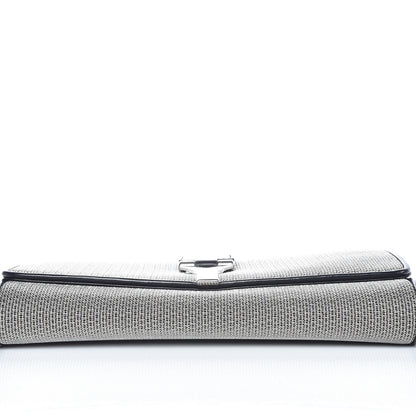 Saint Laurent Metallic Mesh Calfskin Classic Y Ligne Clutch Silver Black 11 of 12