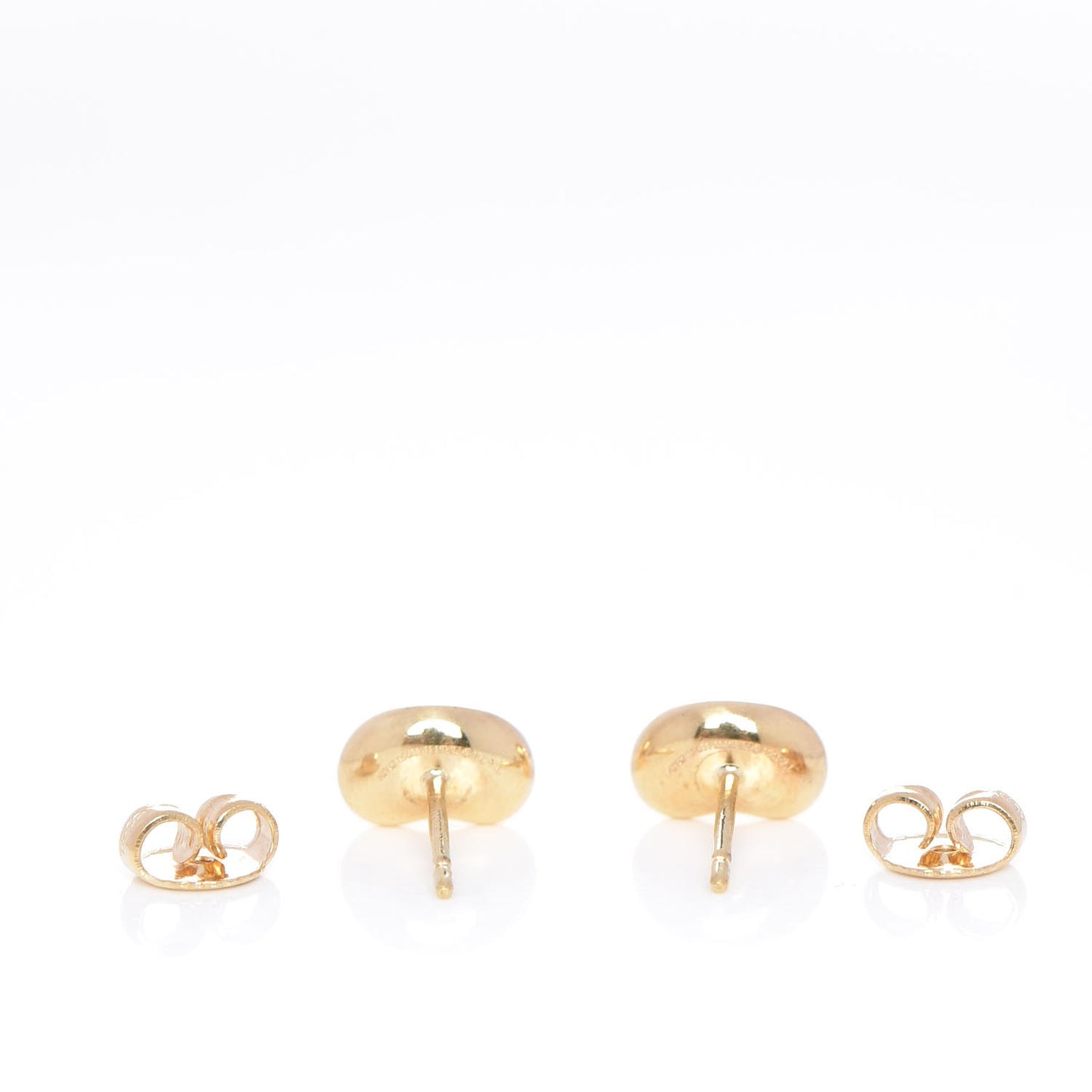 18K Yellow Gold 5mm Elsa Peretti Bean Earrings