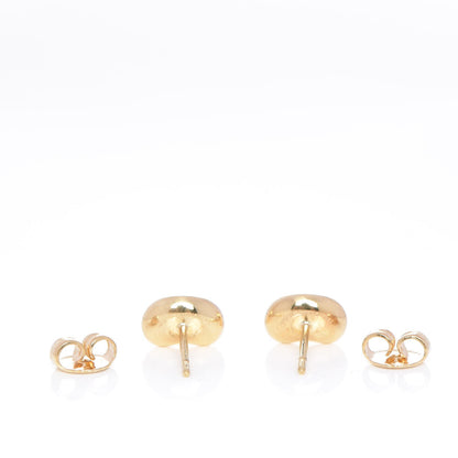 Tiffany 18K Yellow Gold 5mm Elsa Peretti Bean Earrings 4 of 5