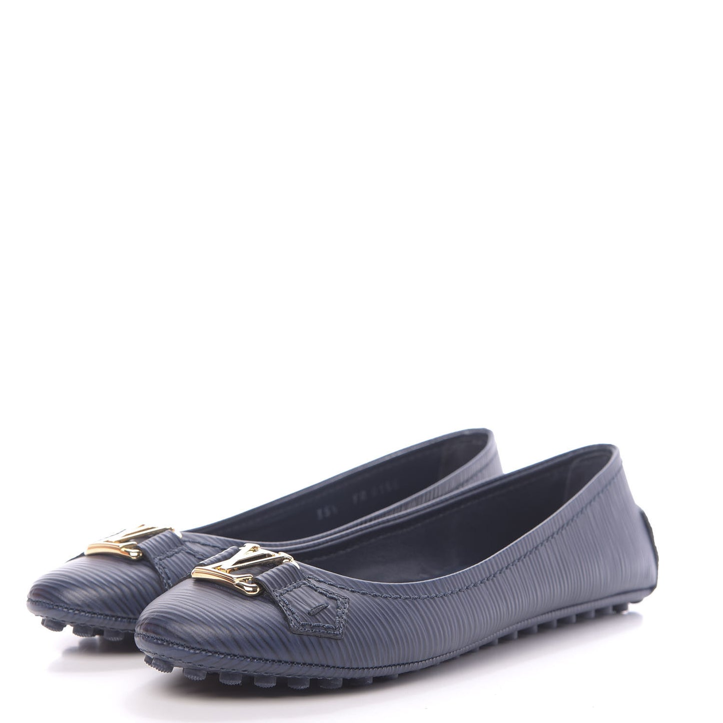 Epi Oxford Ballerina Flats 35.5 Indigo