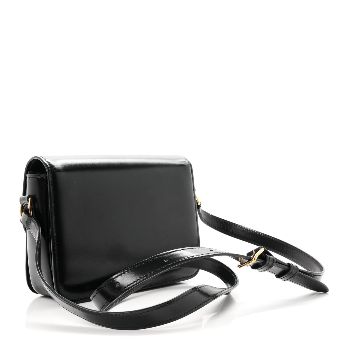 Celine Shiny Calfskin Teen Triomphe Black 3 of 10