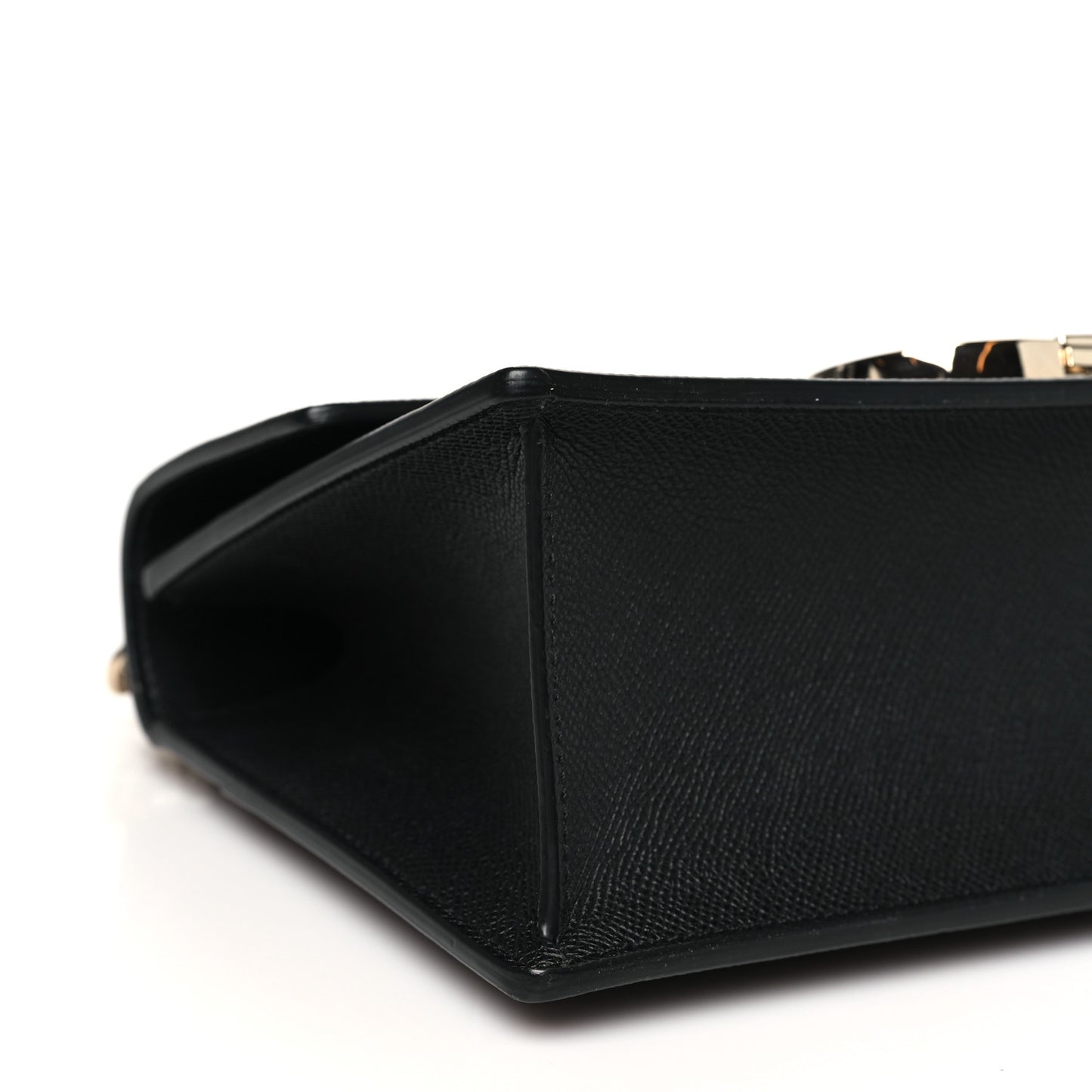 Grained Calfskin Embossed 30 Montaigne Chain Flap Bag Black