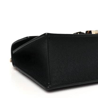 Christian Dior Grained Calfskin Embossed 30 Montaigne Chain Flap Bag Black 9 of 10
