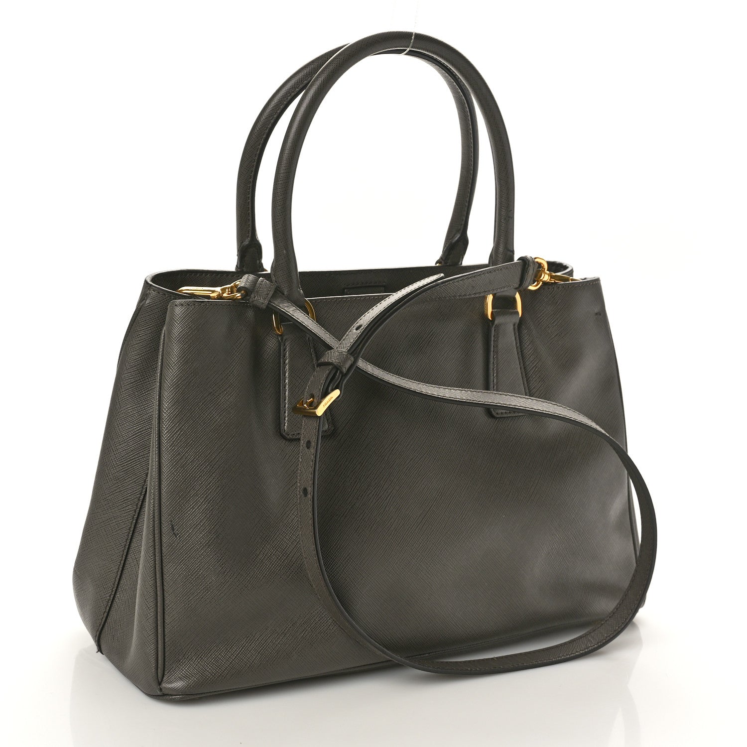 Prada Saffiano Lux Medium Tote Grafite 3 of 10