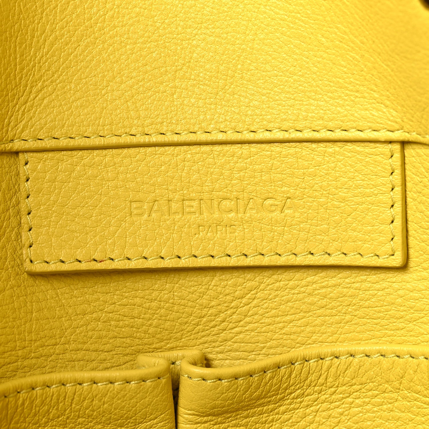 Balenciaga Supple Calfskin Papier A5 Zip Around Tote Jaune Soleil 7 of 12