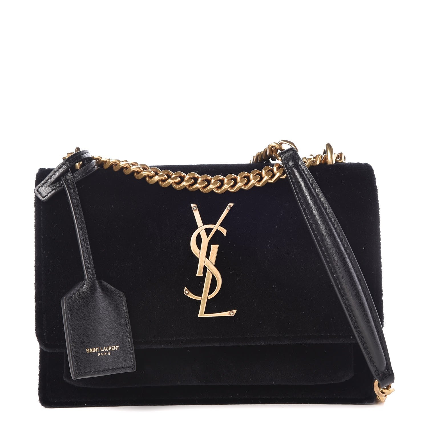 Saint Laurent Velvet Small Monogram Sunset Black 1 of 6
