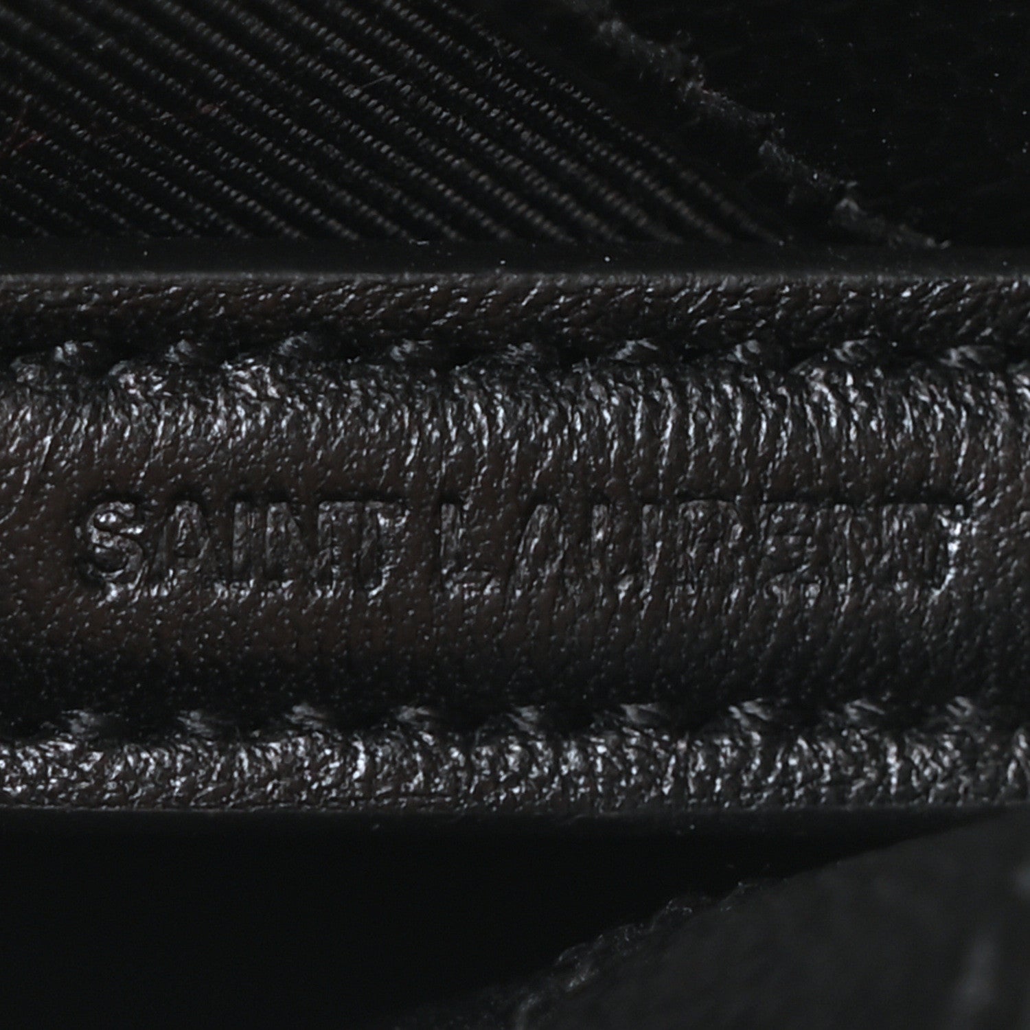 Saint Laurent Grain De Poudre Matelasse Chevron Large Monogram Satchel Black 7 of 10