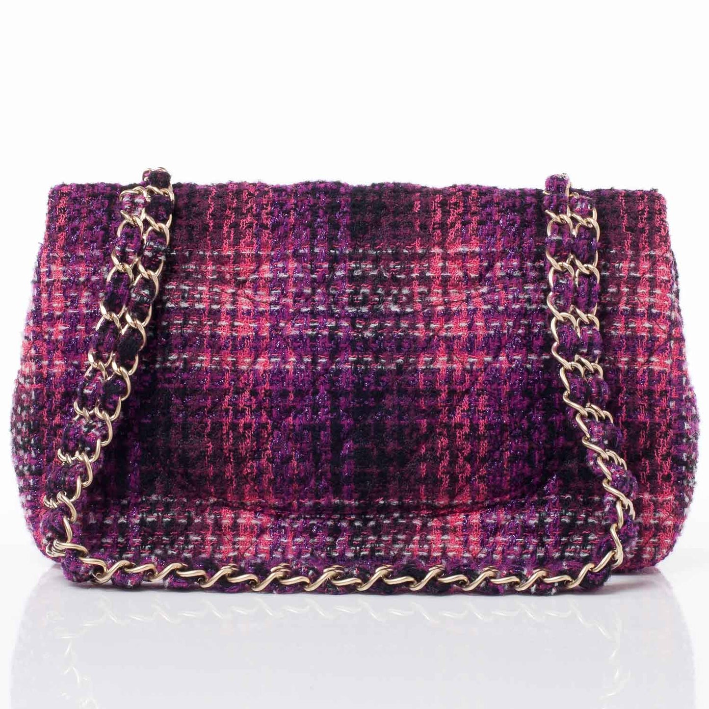 Tweed Medium Double Flap