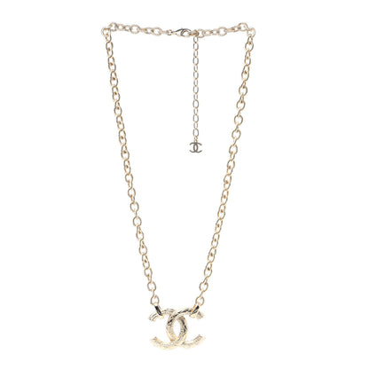 Chanel Metal Quilted CC Necklace Gold 2 of 6