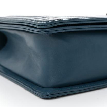 Chanel Lambskin Quilted New Medium Boy Flap Dark Blue 9 of 11