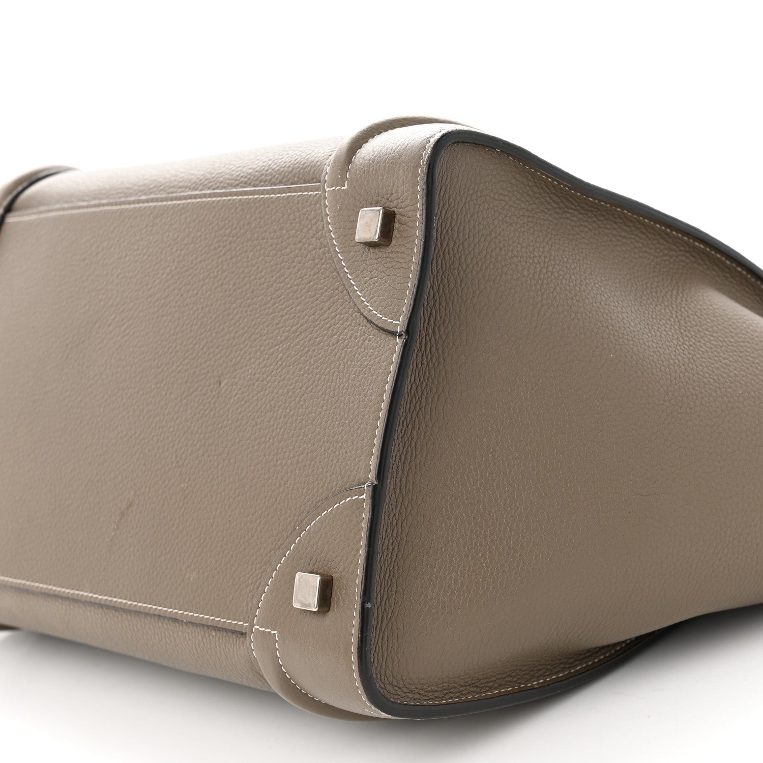 Celine Drummed Calfskin Mini Luggage Souris 10 of 18