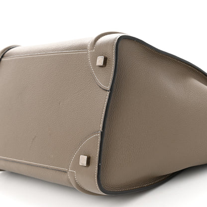Celine Drummed Calfskin Mini Luggage Souris 10 of 18