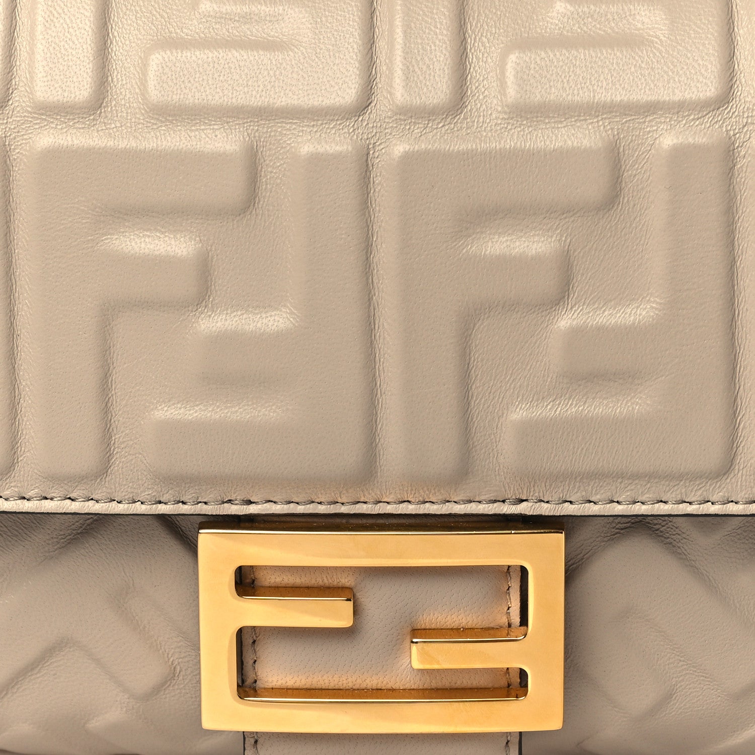 Fendi Nappa FF 1974 Embossed Baguette Nuvola 7 of 8