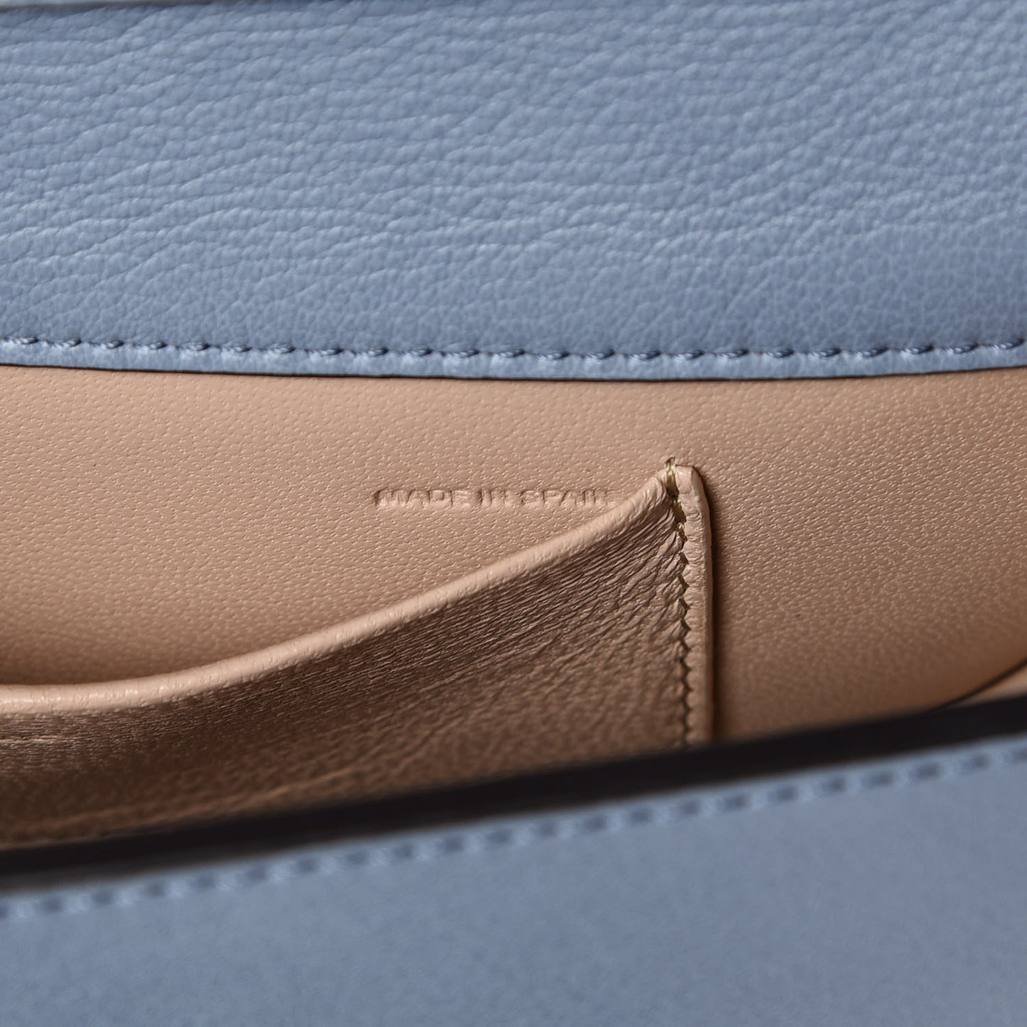 Calfskin Small Nile Bracelet Minaudiere Bag Washed Blue