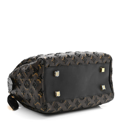 Louis Vuitton Monogram Sequins Eclipse Speedy 28 Black 4 of 10