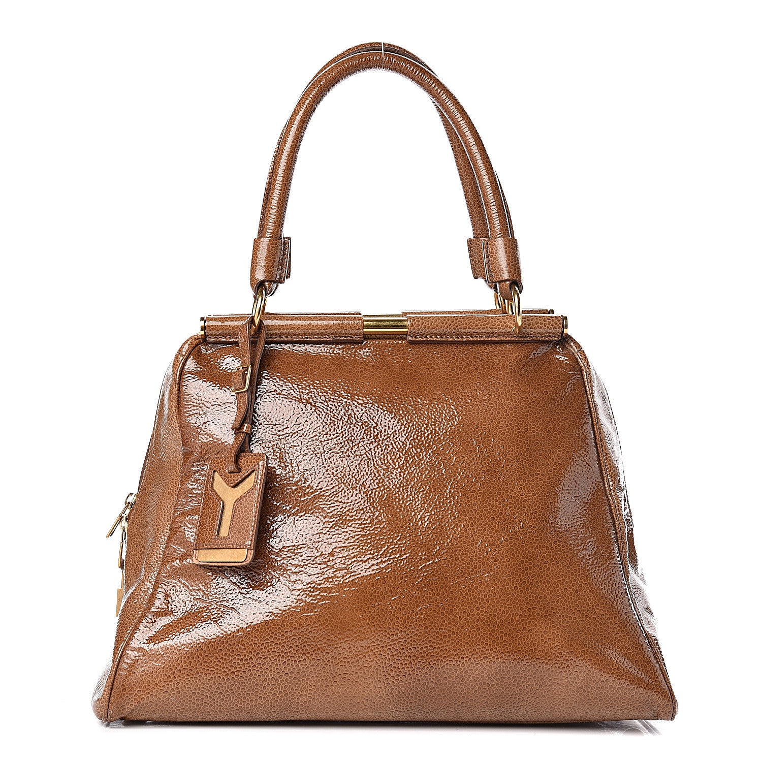 Saint Laurent Patent Medium Majorelle Brown 1 of 15