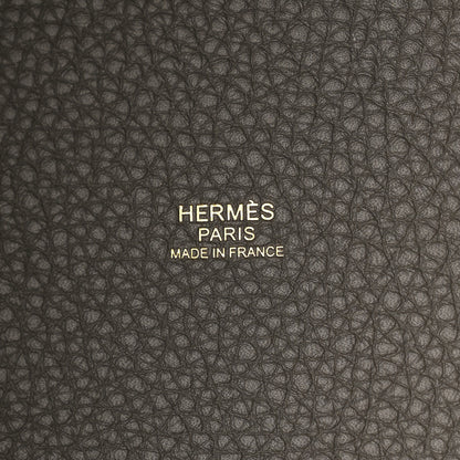 Hermes Taurillon Clemence Picotin Lock 22 MM Etain 5 of 10