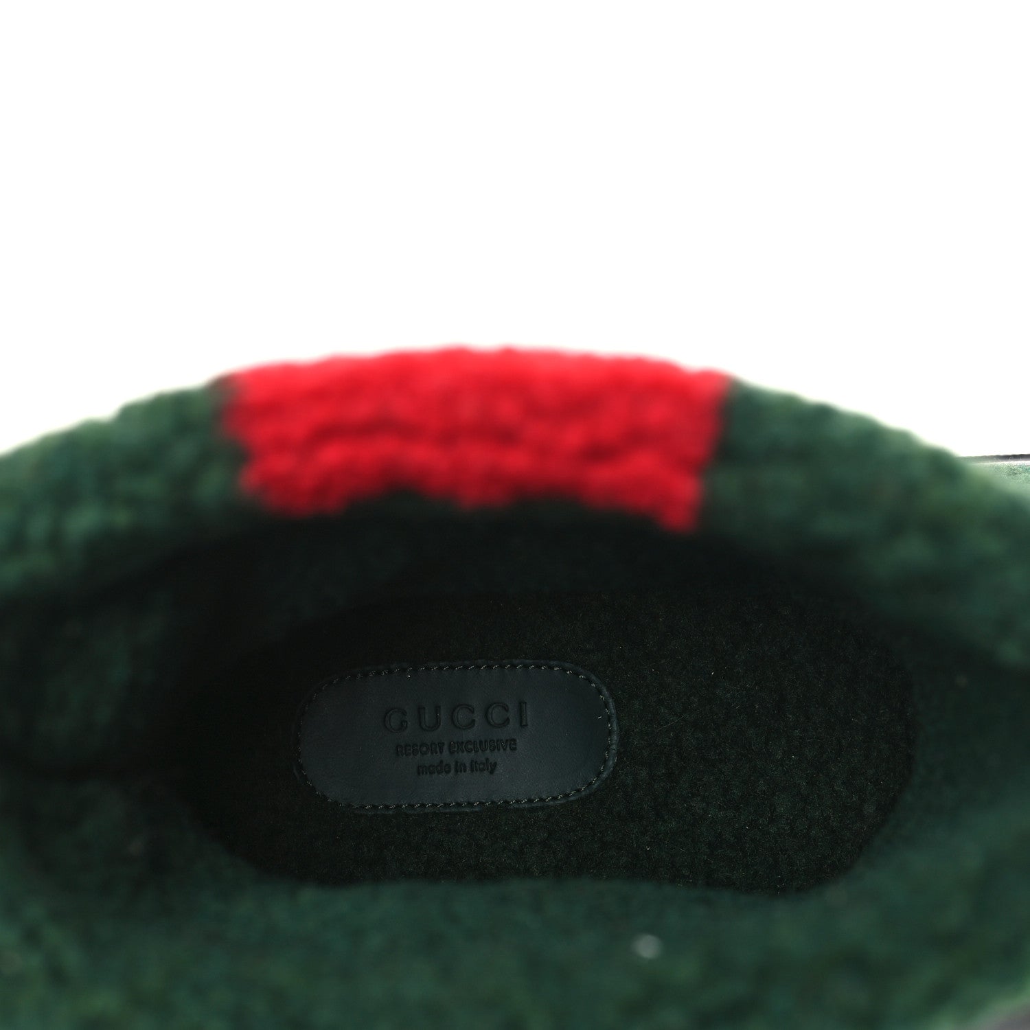 Gucci Auckland Interlock Furry Teddy Ankle Boots 41 Green Red Yellow 6 of 8